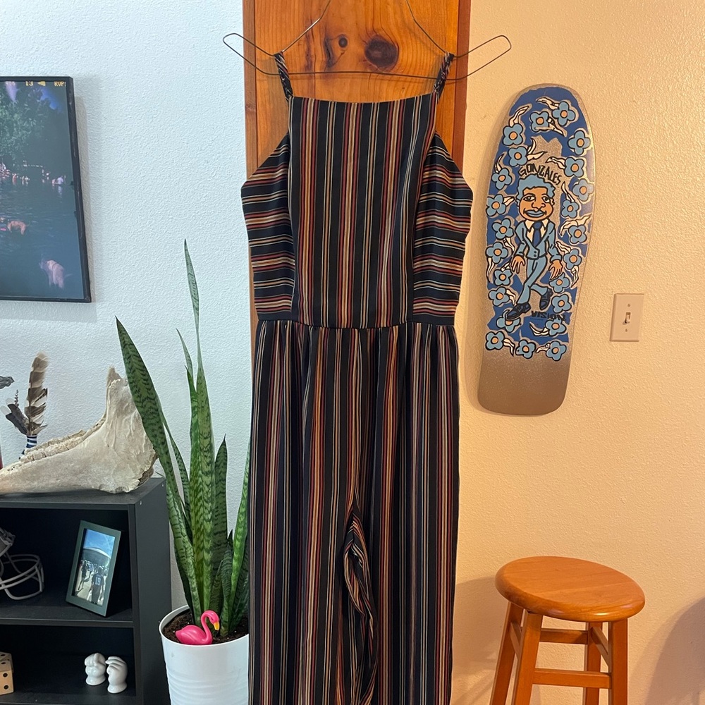 Black Striped Jumpsuit